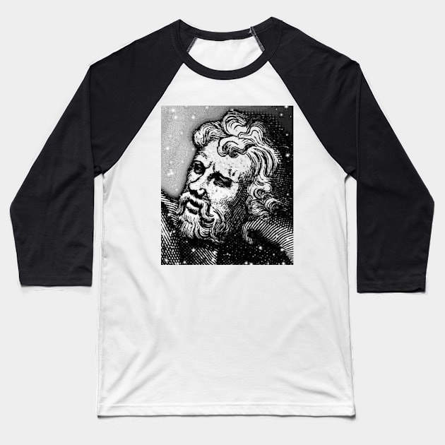 Epictetus Black And White Portrait | Epictetus Artwork 2 Baseball T-Shirt by JustLit